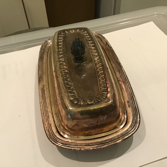 Vintage Butter Dish Silverplate FB Roger’s Silver Co-Home Dining Entertaining - Picture 5 of 5